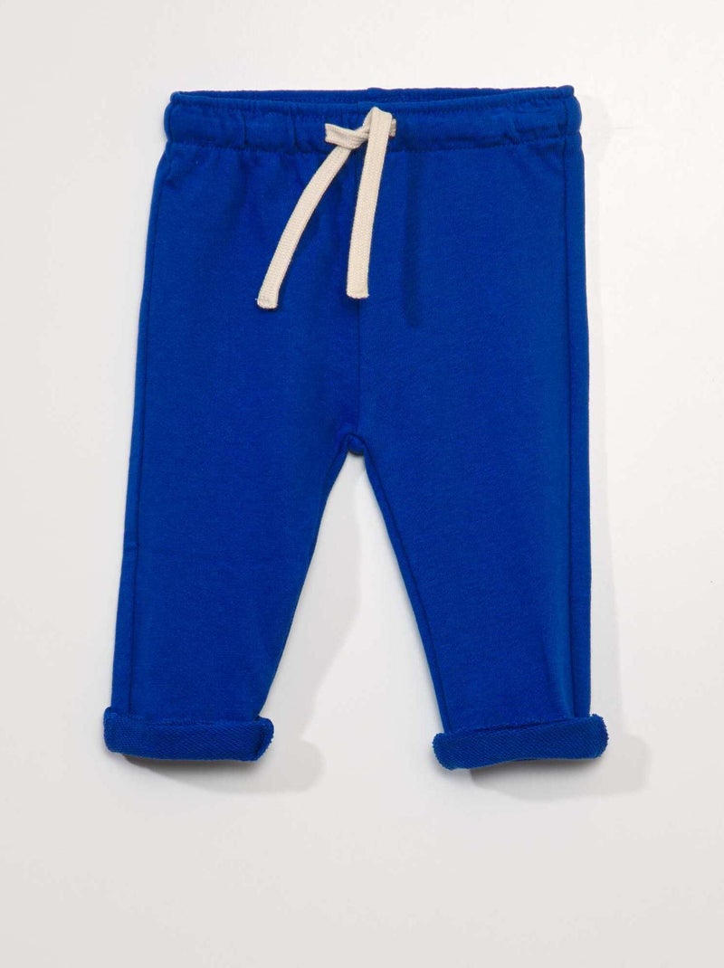 Pantalón de jogging de tejido de chándal azul - Kiabi