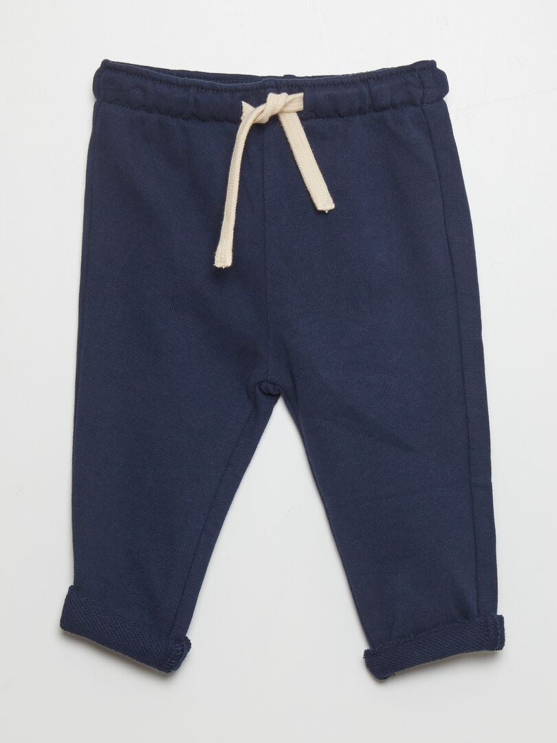 Pantalón de jogging de tejido de chándal Azul marino - Kiabi