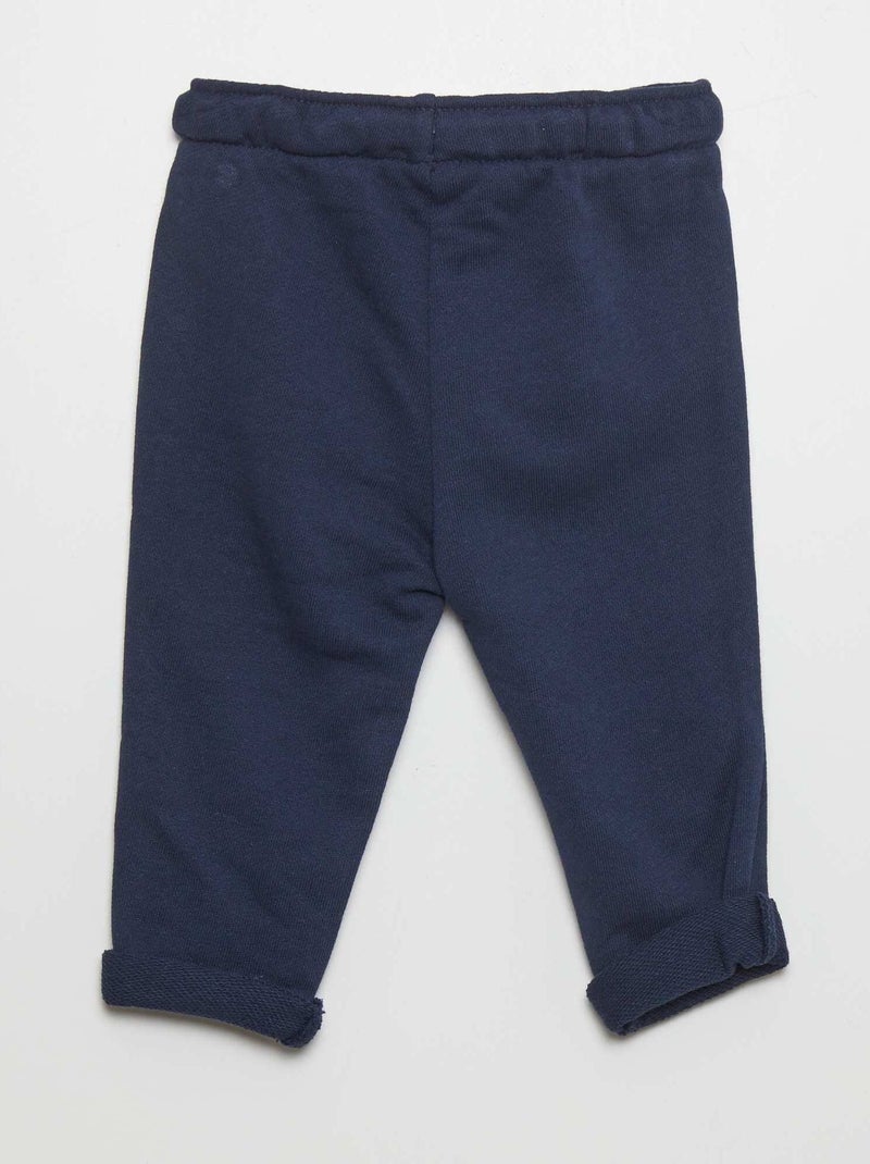 Pantalón de jogging de tejido de chándal Azul marino - Kiabi