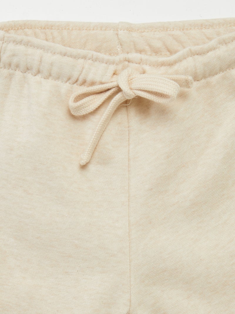 Pantalón de jogging de tejido de chándal BEIGE - Kiabi