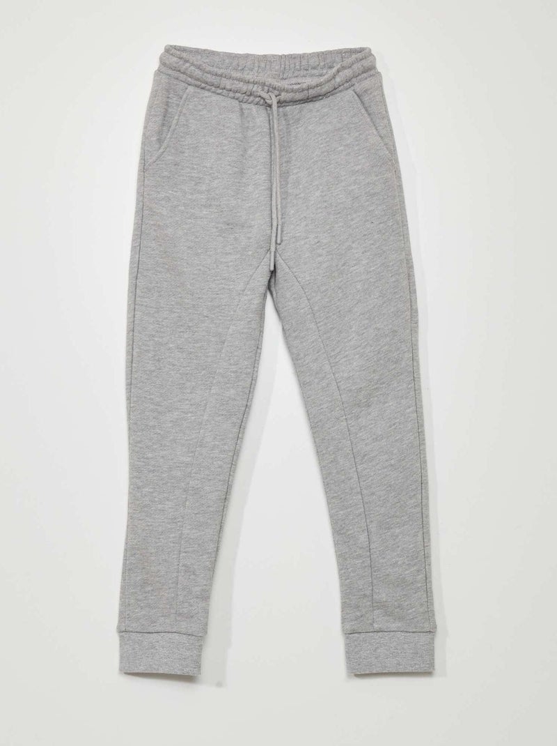 Pantalón de jogging de tejido de chándal con costuras GRIS - Kiabi