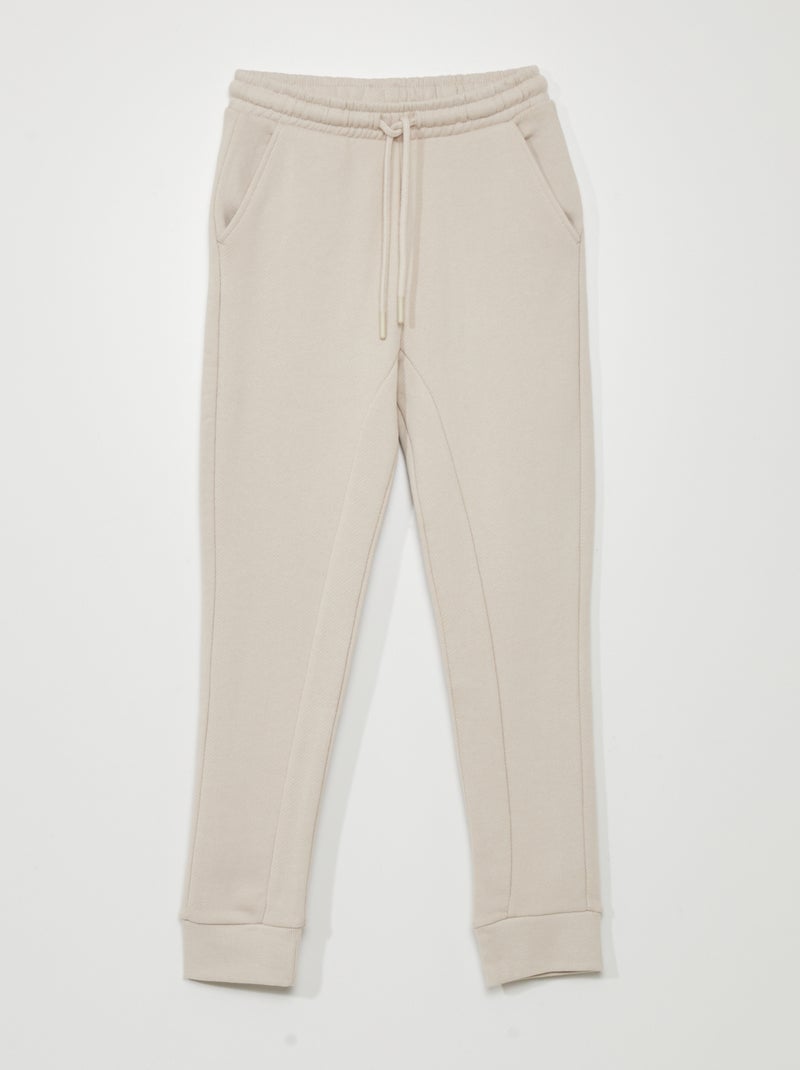 Pantalón de jogging de tejido de chándal con costuras GRIS - Kiabi