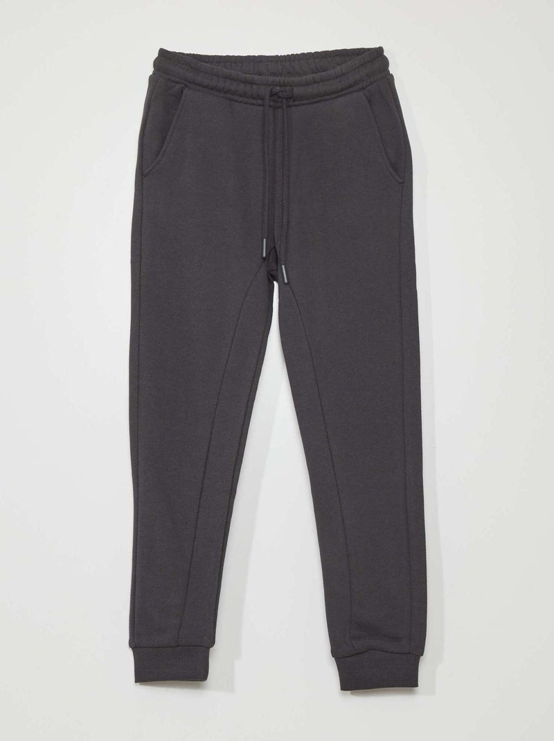 Pantalón de jogging de tejido de chándal con costuras NEGRO - Kiabi