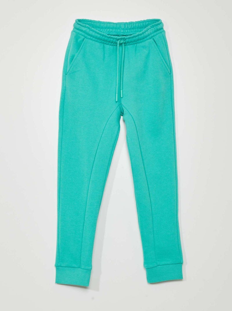 Pantalón de jogging de tejido de chándal con costuras VERDE - Kiabi