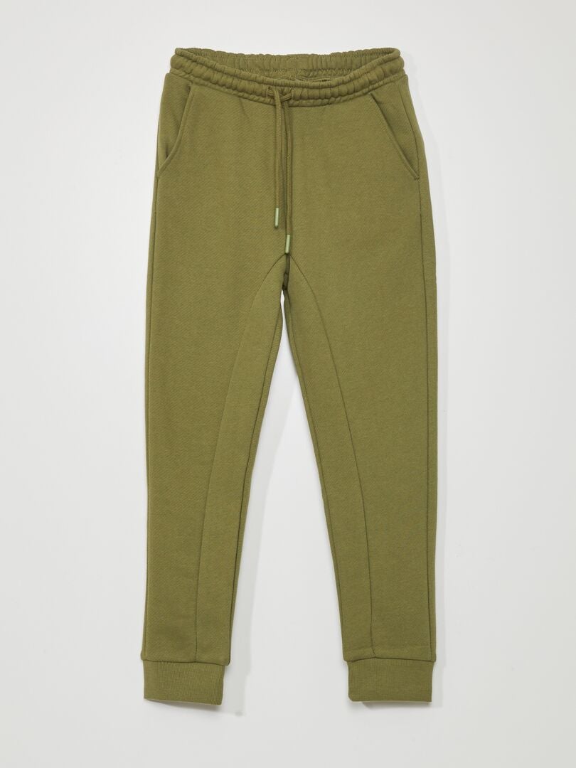 Pantalón de jogging de tejido de chándal con costuras verde - Kiabi