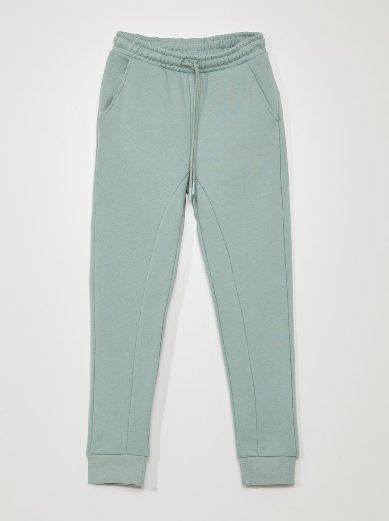Pantalón de jogging de tejido de chándal con costuras VERDE - Kiabi