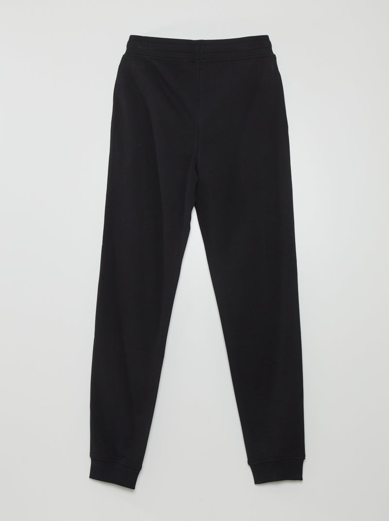 Pantalón de jogging de tejido de chándal negro - Kiabi