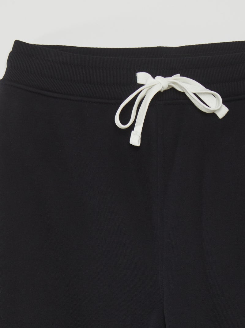 Pantalón de jogging de tejido de chándal negro - Kiabi