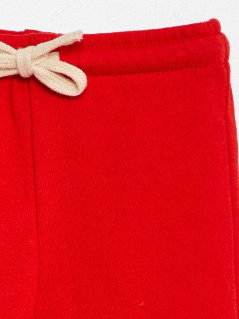 Pantalón de jogging de tejido de chándal ROJO - Kiabi