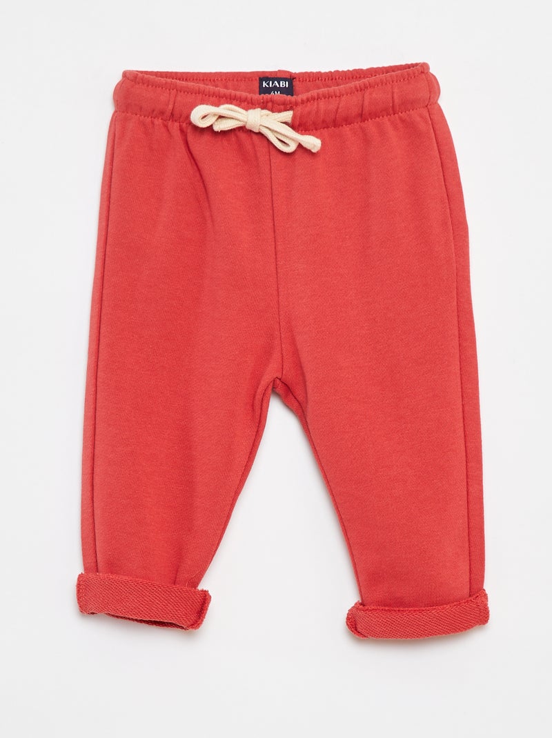 Pantalón de jogging de tejido de chándal Rojo - Kiabi