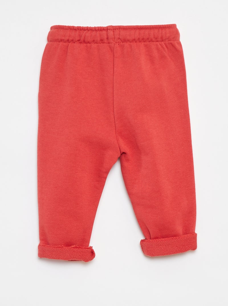 Pantalón de jogging de tejido de chándal Rojo - Kiabi