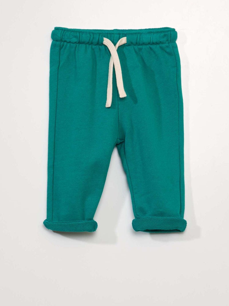 Pantalón de jogging de tejido de chándal VERDE - Kiabi