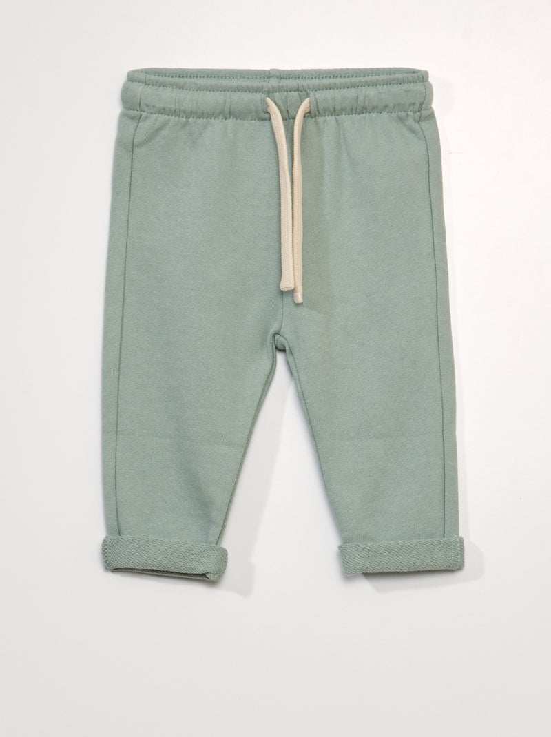 Pantalón de jogging de tejido de chándal VERDE - Kiabi