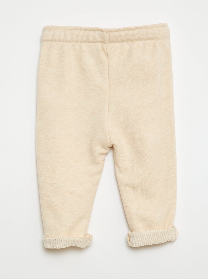 Pantalón de jogging en felpa Beige - Kiabi