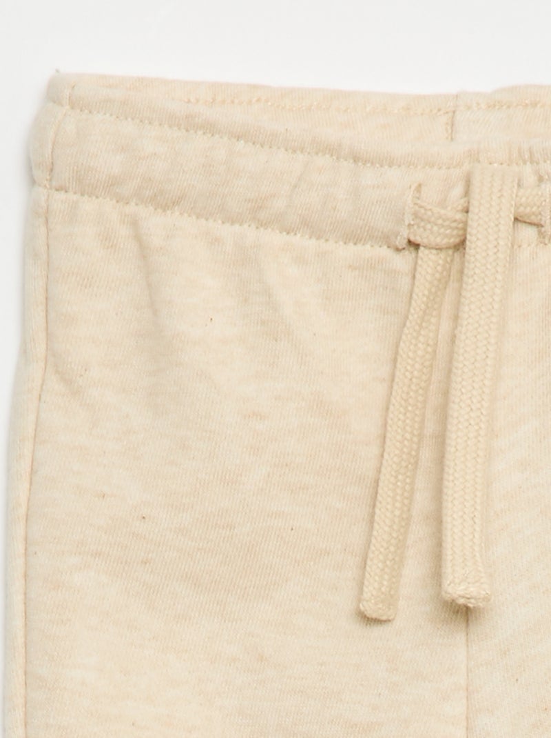 Pantalón de jogging en felpa Beige - Kiabi