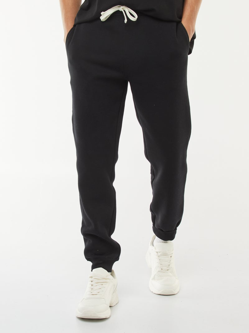 Pantalón de jogging en felpa cálida negro - Kiabi