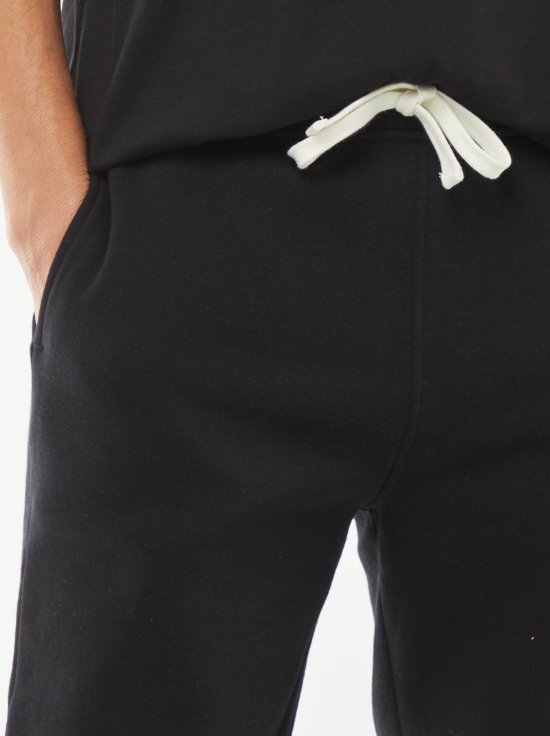 Pantalón de jogging en felpa cálida negro - Kiabi