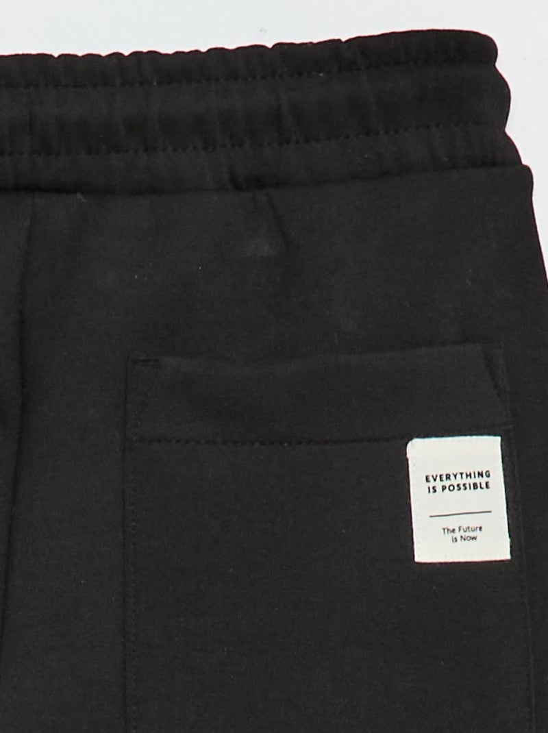Pantalón de jogging en felpa Negro - Kiabi