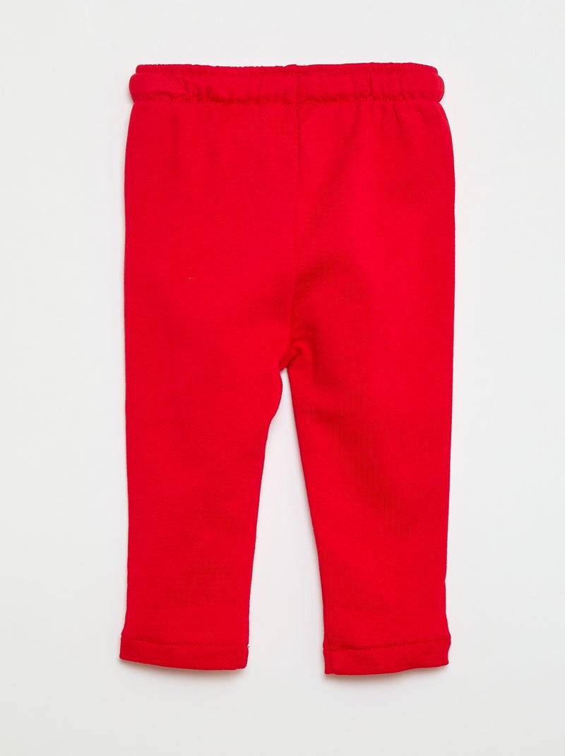 Pantalón de jogging en felpa Rojo - Kiabi
