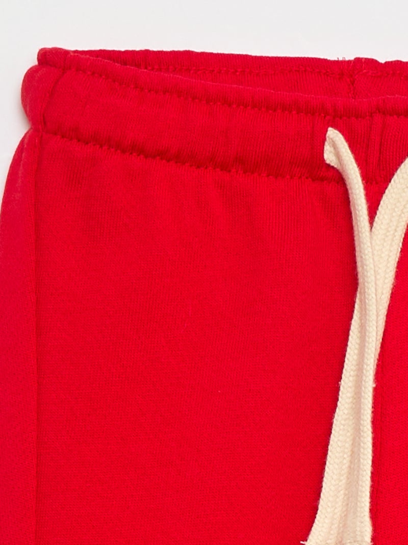 Pantalón de jogging en felpa Rojo - Kiabi