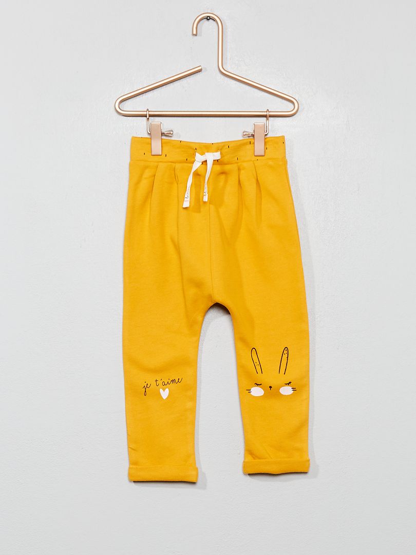 Pantalón de jogging estampado amarillo - Kiabi