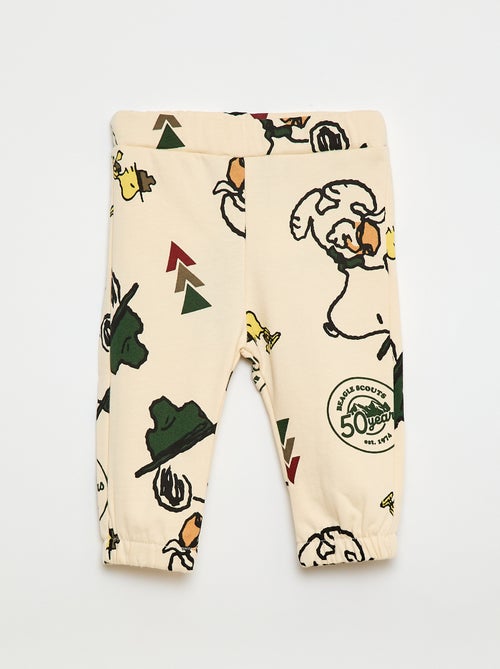 Pantalón de jogging estampado "Snoopy" all-over en algodón - Kiabi