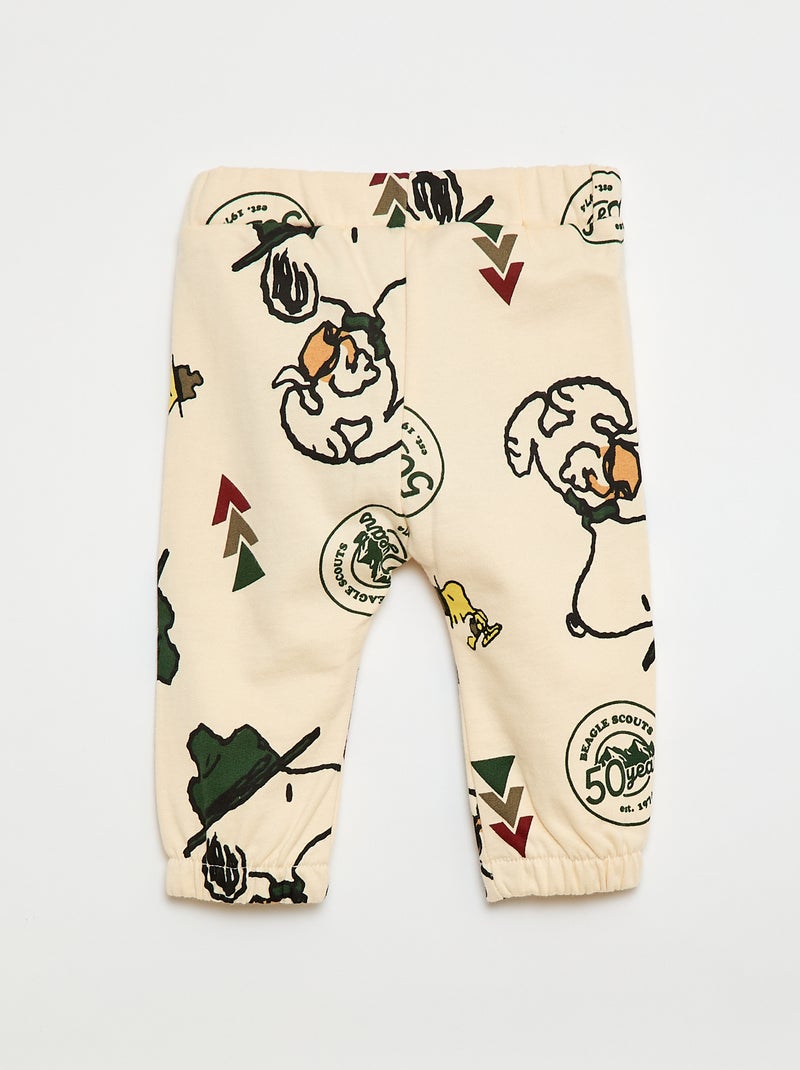 Pantalón de jogging estampado "Snoopy" all-over en algodón Gris - Kiabi
