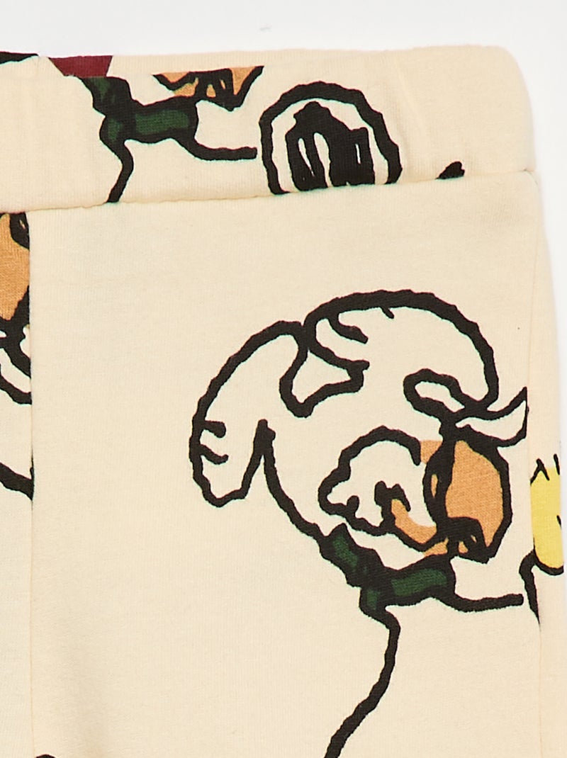 Pantalón de jogging estampado "Snoopy" all-over en algodón Gris - Kiabi