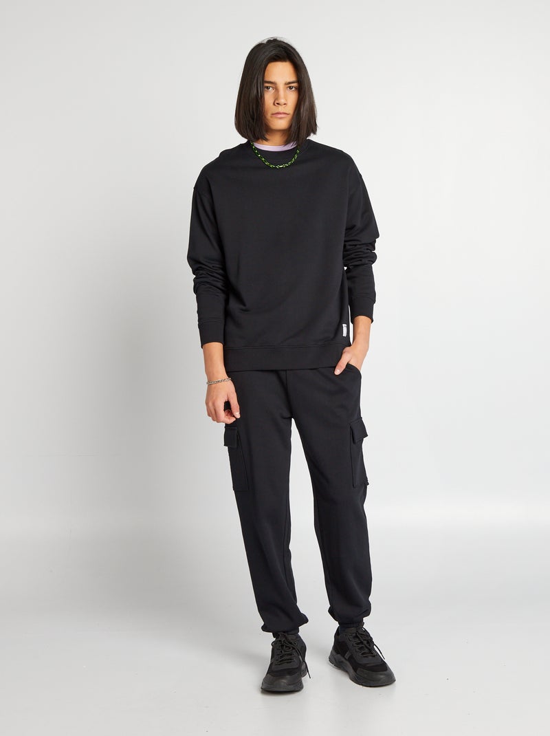 Pantalón de jogging estilo cargo negro - Kiabi