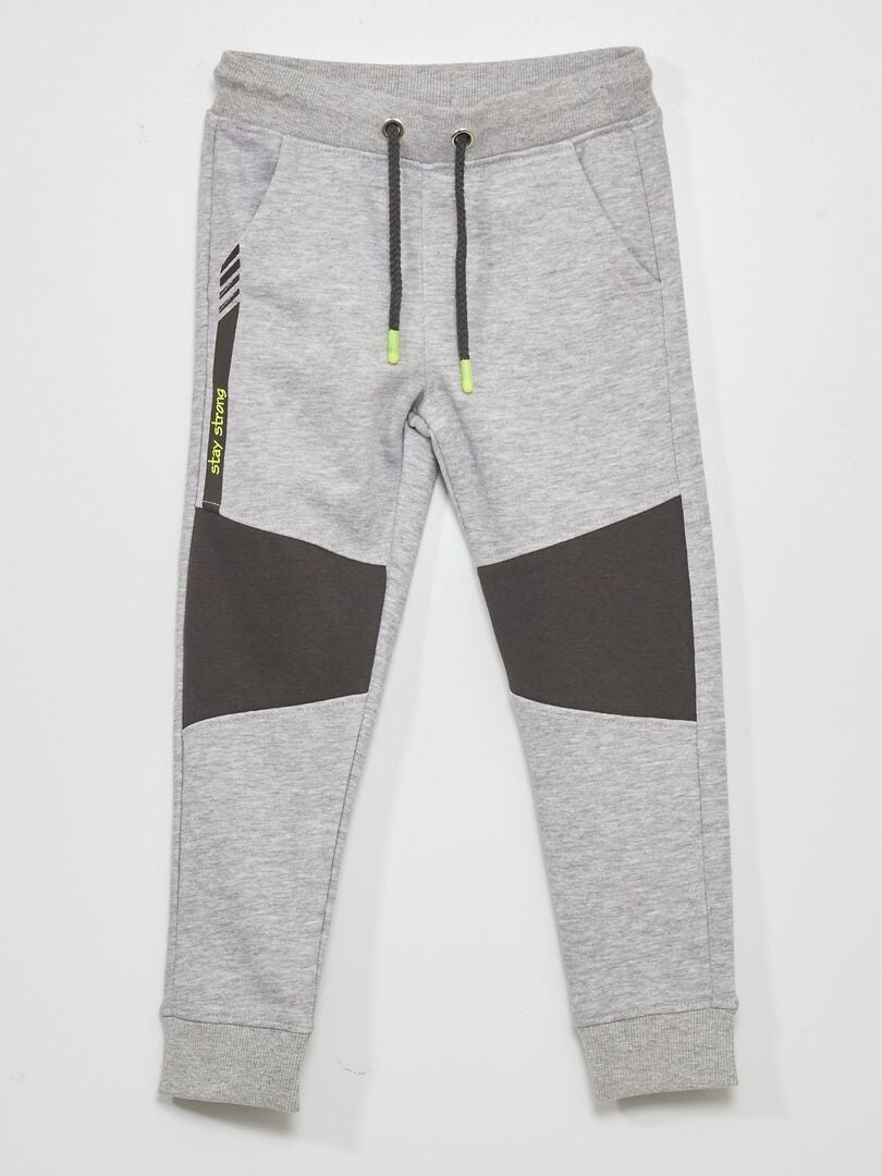 Pantalón de jogging gris chiné - Kiabi