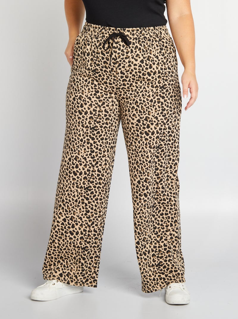 Pantalón de jogging 'leopardo' BEIGE - Kiabi