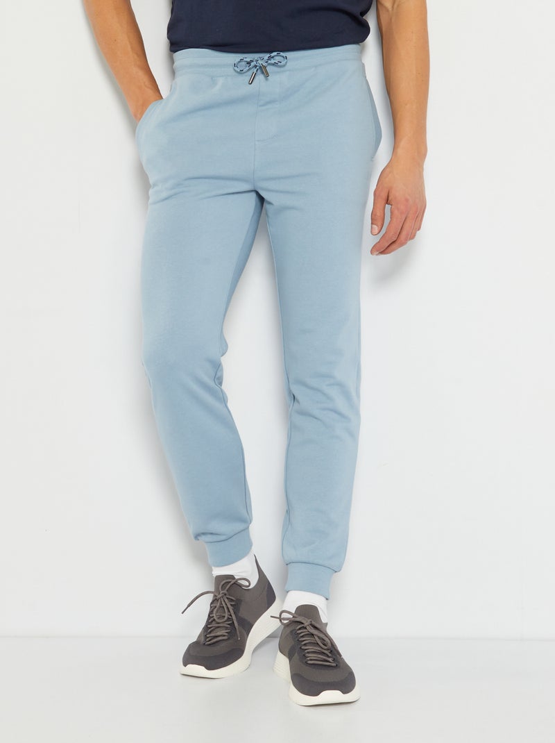Pantalón de jogging liso azul denim - Kiabi