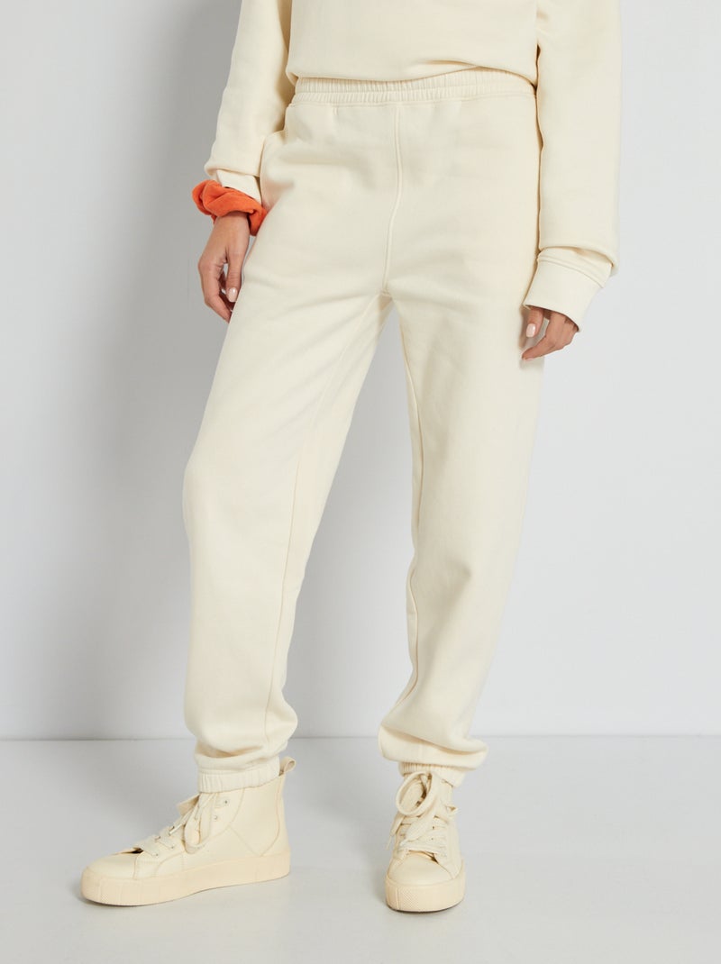 Pantalón de jogging liso BLANCO - Kiabi