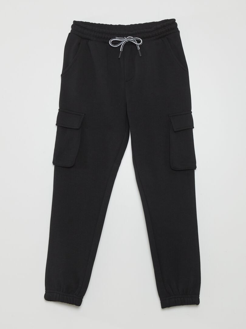 Pantalón de jogging de algodón liso - Negro - Kiabi - 5.00€