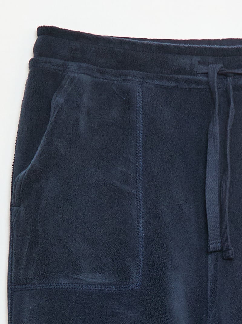 Pantalón de jogging liso con 2 bolsillos Azul - Kiabi