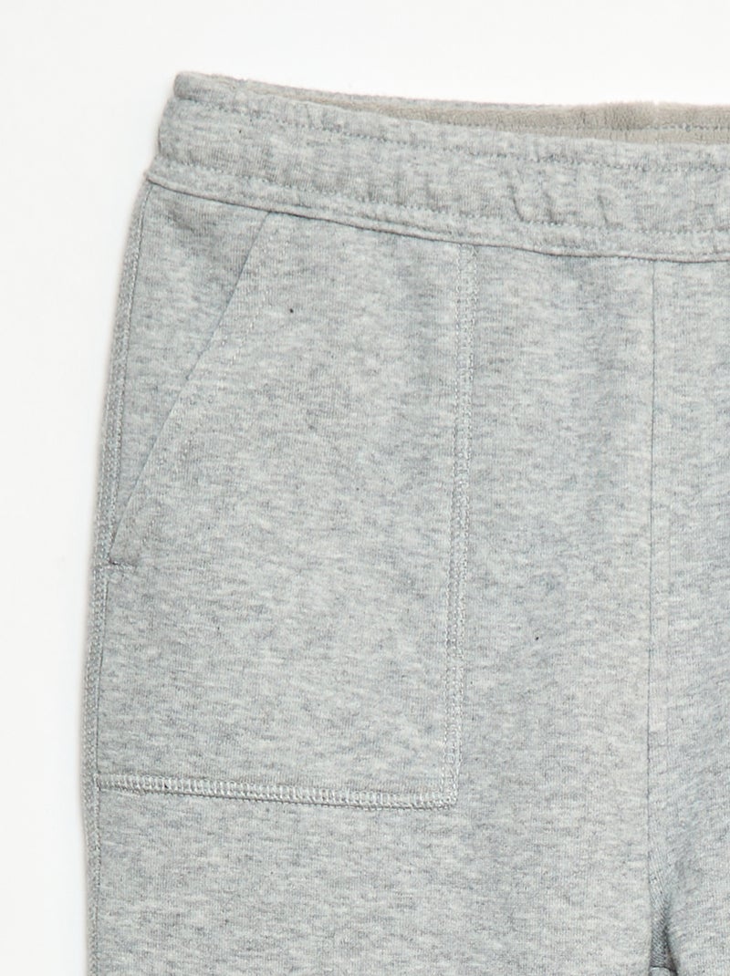 Pantalón de jogging liso con 2 bolsillos Gris - Kiabi