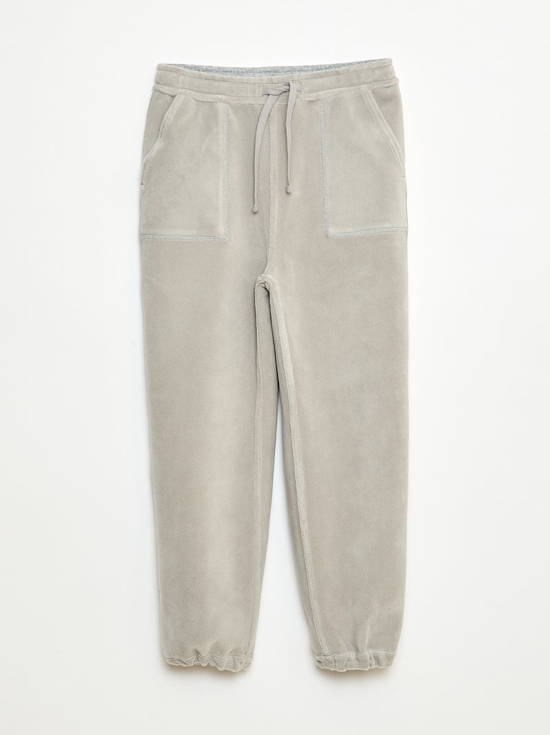 Pantalón de jogging liso con 2 bolsillos Gris - Kiabi