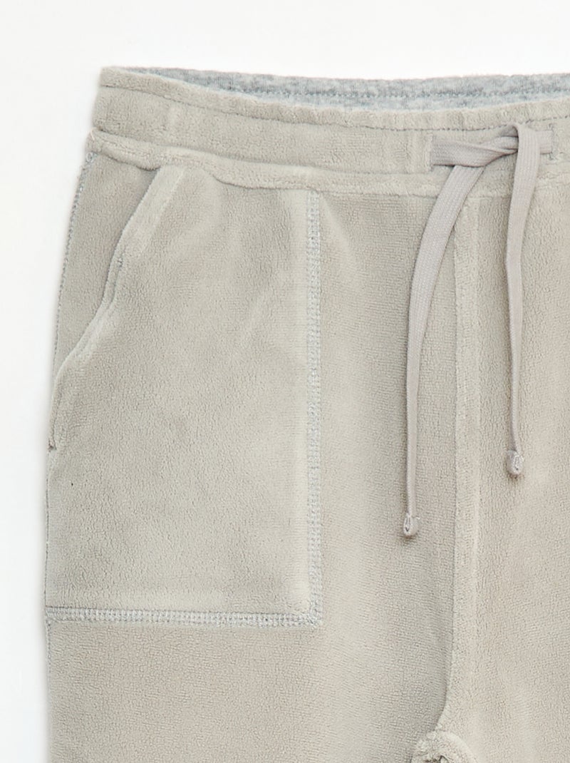 Pantalón de jogging liso con 2 bolsillos Gris - Kiabi