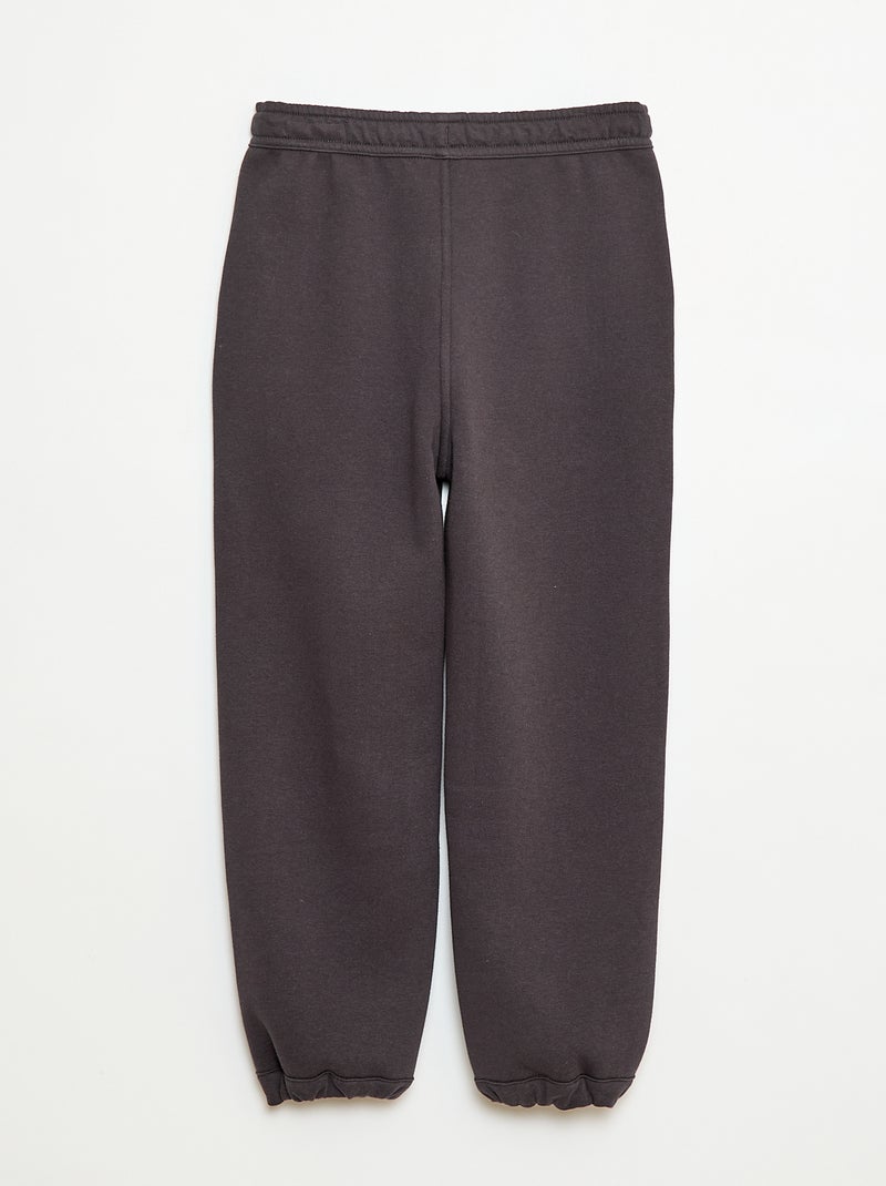 Pantalón de jogging liso con 2 bolsillos Negro - Kiabi