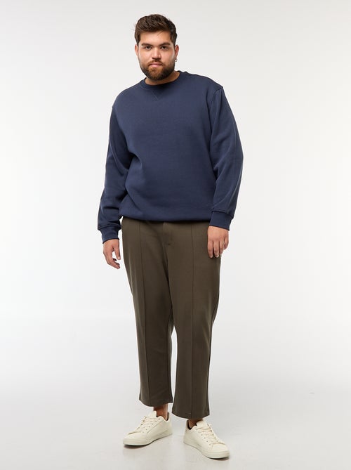 Pantalón de jogging liso de punto piqué - Kiabi