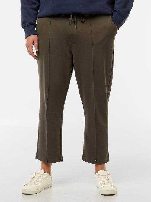 Pantalón de jogging liso de punto piqué - Kiabi