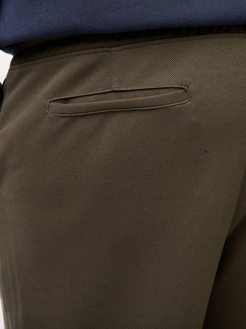 Pantalón de jogging liso de punto piqué - Kiabi