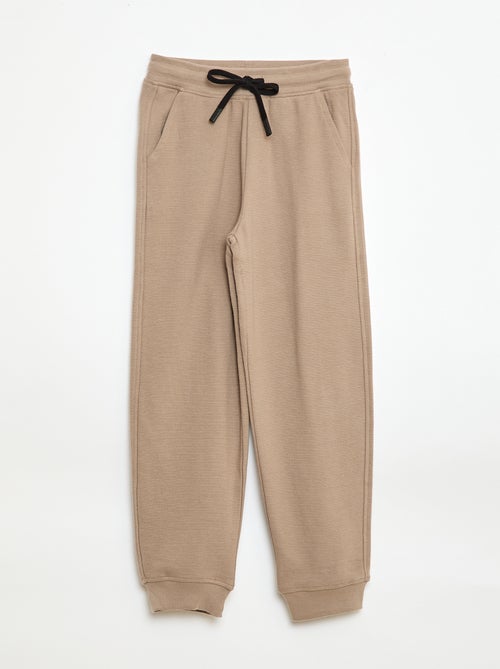 Pantalón de jogging liso en felpa ligera - Kiabi