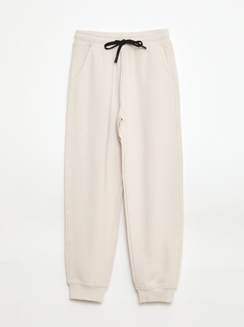 Pantalón de jogging liso en felpa ligera - Kiabi