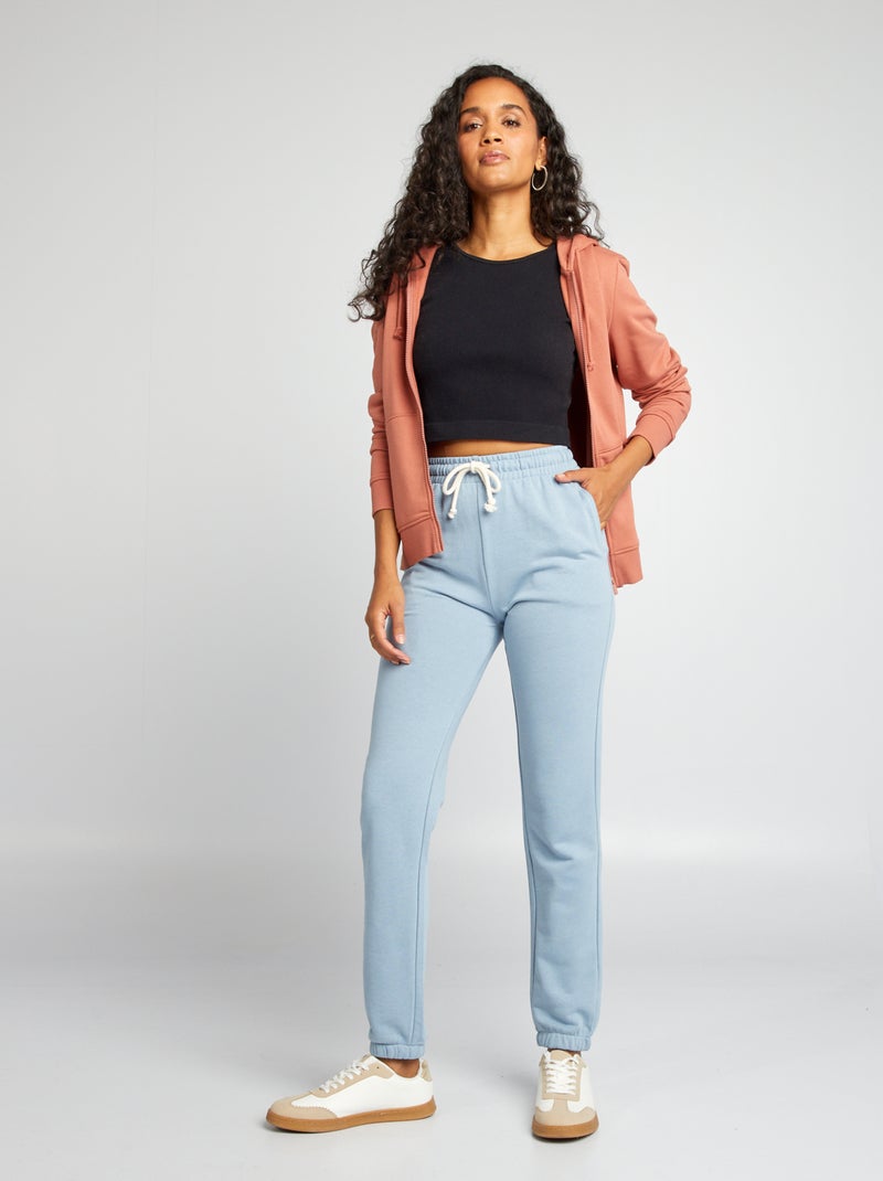 Pantalón de jogging liso fino AZUL - Kiabi