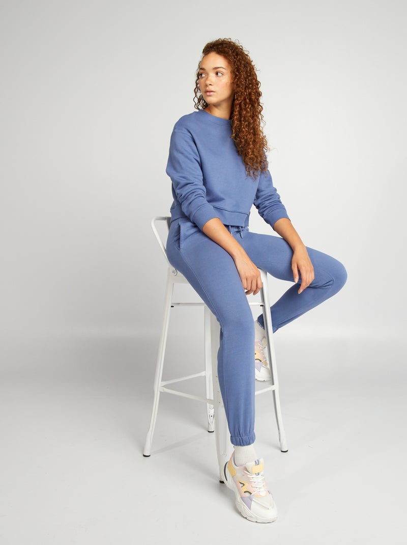 Pantalón de jogging liso fino AZUL - Kiabi