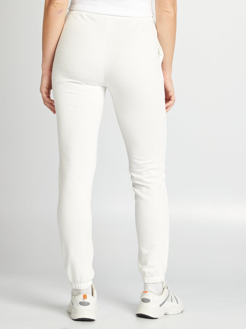 Pantalón de jogging liso fino BLANCO - Kiabi