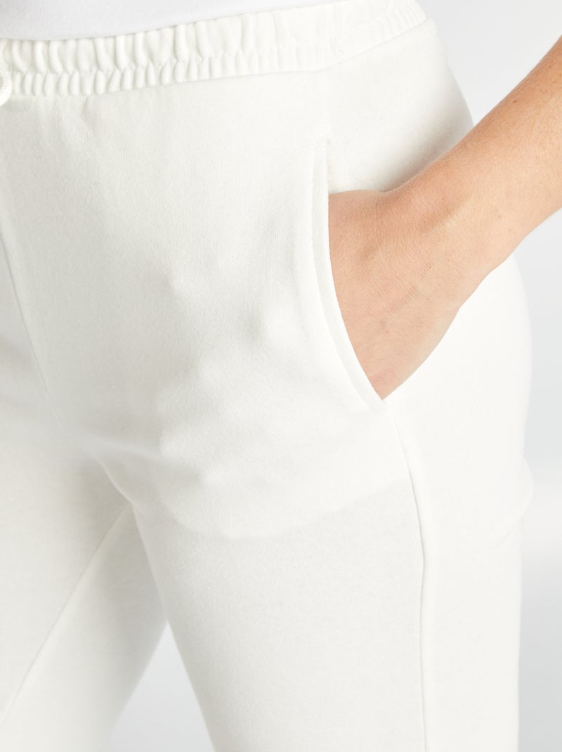 Pantalón de jogging liso fino BLANCO - Kiabi