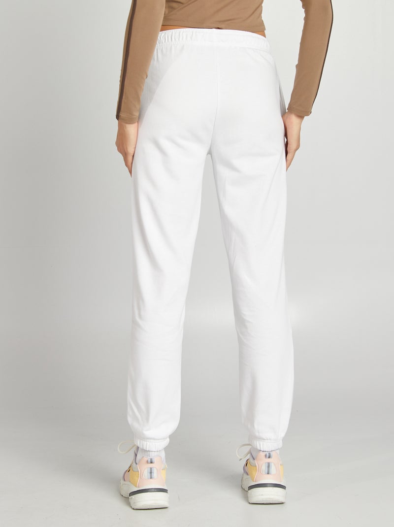 Pantalón de jogging liso fino blanco - Kiabi