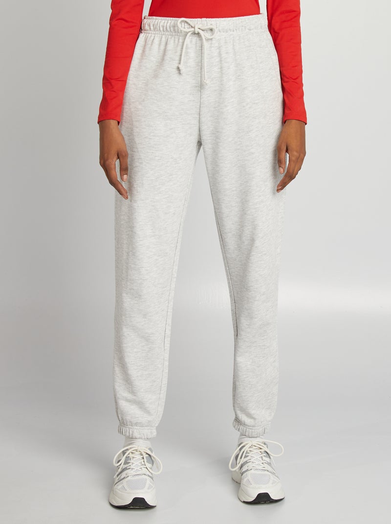 Pantalón de jogging liso fino GRIS - Kiabi